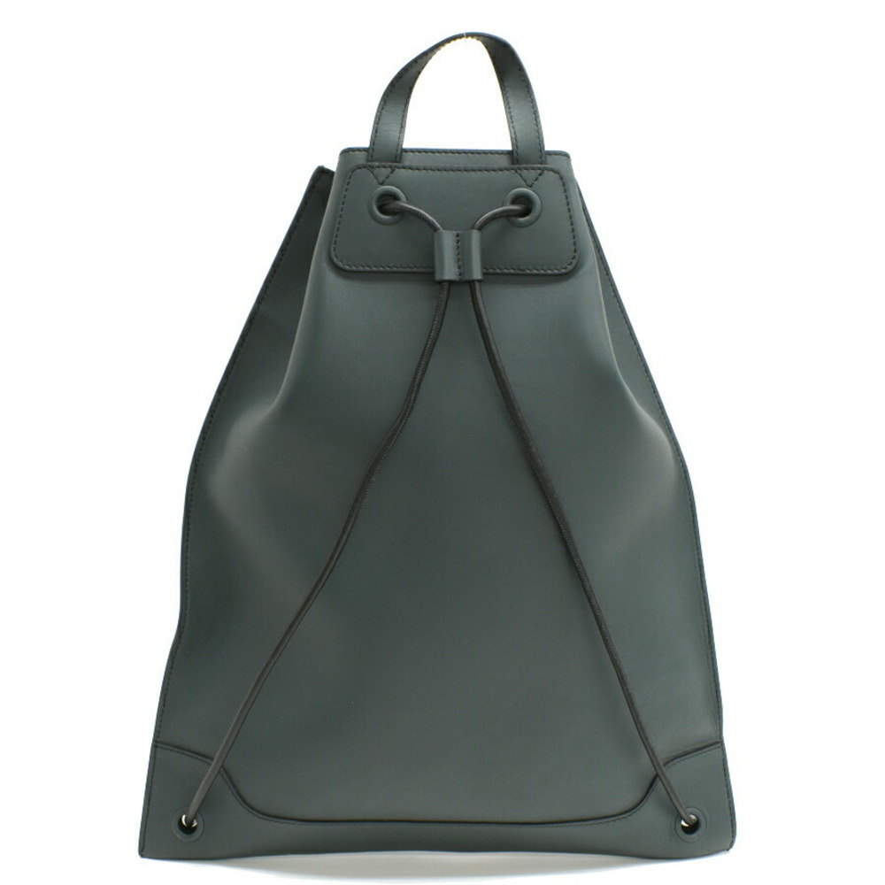 Burberry Graffiti Bonded Leather Drawcord Backpack Green - Picture 3 of 9